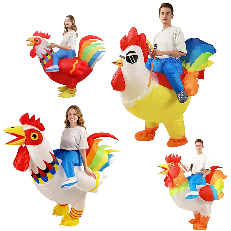 Adult Colorful Rooster ET Alie - đánh giá và giá Inflatable Dinosaur Costume Adult